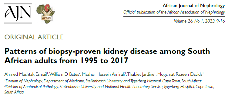 Razeen Davids (@razeendavids) on Twitter photo Congratulations Ahmed and the team on the publication of your kidney biopsy series. A good contribution to the literature!
journals.ac.za/index.php/ajn/…
<a href="/AfricanAFRAN/">African Association of Nephrology (AFRAN)</a> <a href="/sa_nephro/">SANephrology</a> <a href="/yazied_chothia/">Yazied Chothia</a> <a href="/MatiesResearch/">Research at Stellenbosch University</a> Congratulations Ahmed and the team on the publication of your kidney biopsy series. A good contribution to the literature!
journals.ac.za/index.php/ajn/…
<a href="/AfricanAFRAN/">African Association of Nephrology (AFRAN)</a> <a href="/sa_nephro/">SANephrology</a> <a href="/yazied_chothia/">Yazied Chothia</a> <a href="/MatiesResearch/">Research at Stellenbosch University</a>