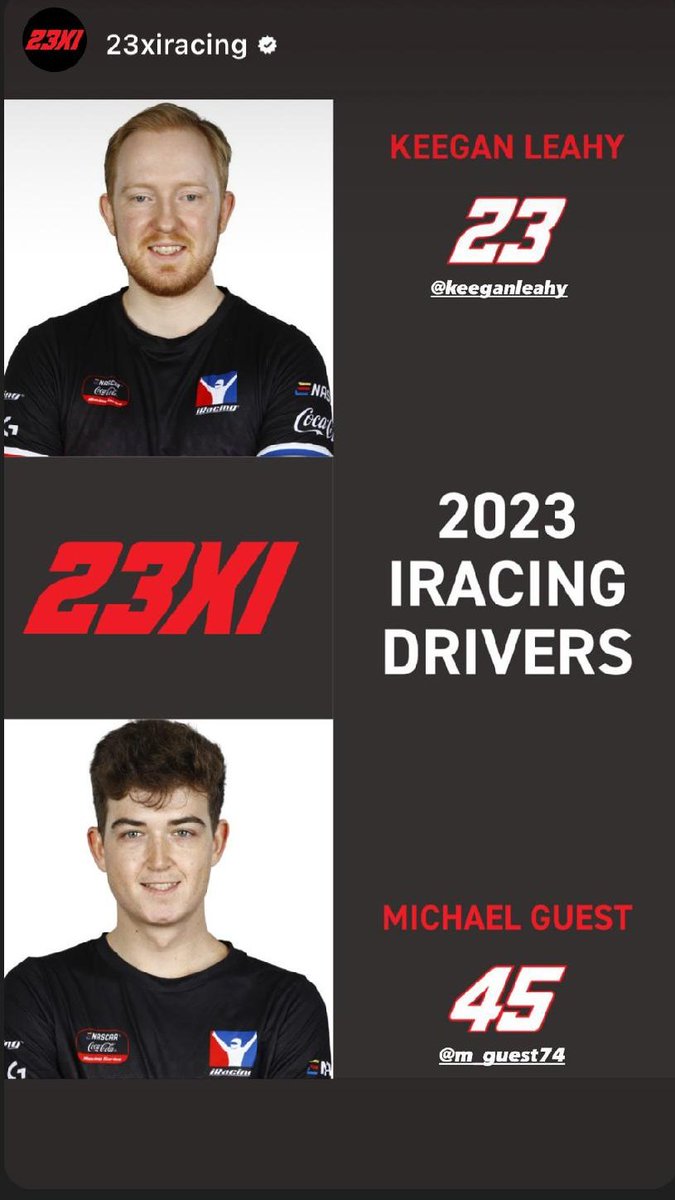 MGuest33's tweet photo. Made the feature for the eNASCAR Clash at the LA Coliseum and starting mid pack was wild. Got sent, several times. The Clash is always a fun time regardless.

Excited to be joining @23XIRacing alongside @KeeganLeahy and can't wait to get it all started at Daytona!

#eNASCAR https://t.co/OpOXV4JMUu