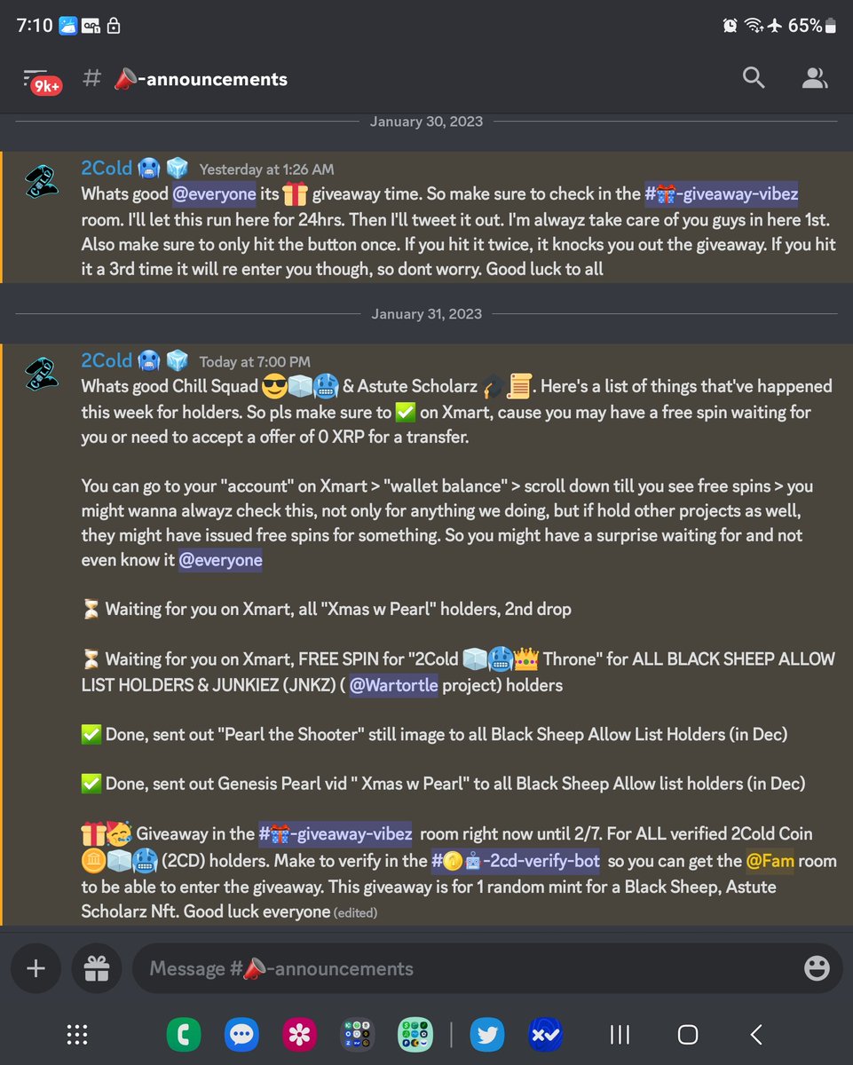 AstuteScholarz's tweet image. #BlackSheep 🎓📜, #2ColdCoin #2CD 🪙🧊🥶, &amp;amp; @JNKZxyz holders, pls make sure to either ✅️ on @XRPLMarketPlace for your #NFTs drop or FREE SPIN

Also if you verify your a #2CD 🧊🥶 holder in the discord. There's #Giveaway running now for #2CD holders. For a #BlackSheep #NFT