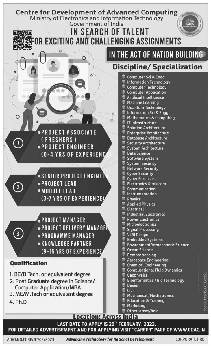 Public Libraries Kashmir (@jklibraries) on Twitter photo Centre for Development of Advanced Computing <a href="/cdacindia/">C-DAC India</a> invites applications for various positions across India Centre for Development of Advanced Computing <a href="/cdacindia/">C-DAC India</a> invites applications for various positions across India