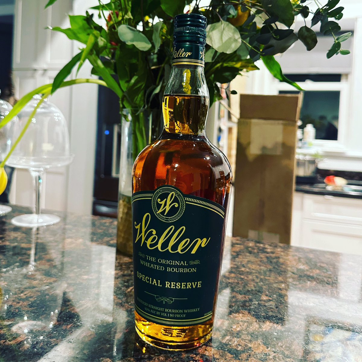 Not sure who sent me this nice bottle of Weller as a gift because there was no name on the note, but whoever you are you’re a mensch! Still not you, <a href="/A_Fuga/">Anthony Fuga</a>