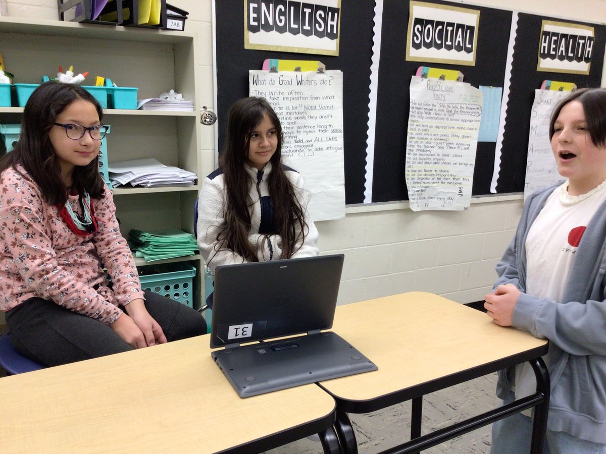 esmp_RETSD's tweet photo. Students from 7A shared their Climate Zone projects with Ms. Kuran's Gr 5 class. The Gr 7's were excited to share info about the average temperature and precipitation within their chosen climate zone, and how this affects the vegetation and animals within the region.@RETSDschools https://t.co/NkFzziQV39