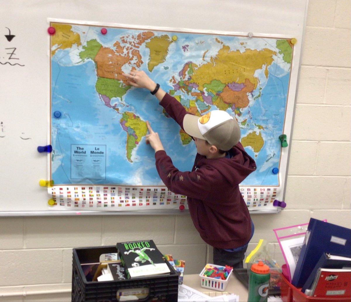 esmp_RETSD's tweet photo. Students from 7A shared their Climate Zone projects with Ms. Kuran's Gr 5 class. The Gr 7's were excited to share info about the average temperature and precipitation within their chosen climate zone, and how this affects the vegetation and animals within the region.@RETSDschools https://t.co/NkFzziQV39