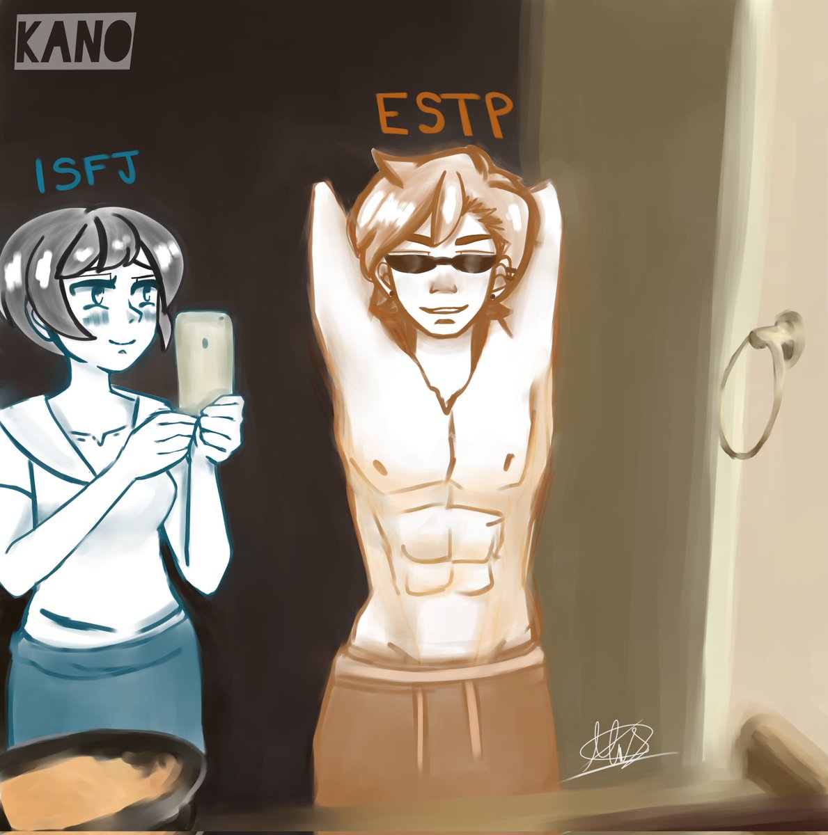 KanoSahara's tweet photo. ESTP 👁️👄👁️
#ISFJ #ESTP #MBTI #16personalities #ESTPxISFJ #ISFJxESTP #SiDom #SeDom #fanart #drawing #anime https://t.co/6hsIAukAN6
