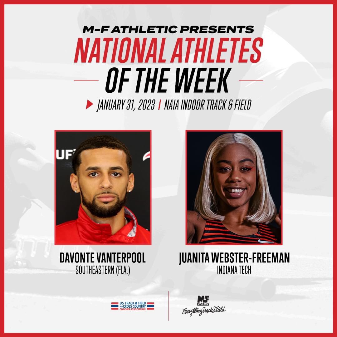 SEUFireTrack's tweet photo. Davonte Vanterpool becomes the first track and field athlete in program history male or female to win @USTFCCCA National Athlete of the Week. #History #FireTF #GoFire ๐ฅ๐ https://t.co/59kD6oYwBd