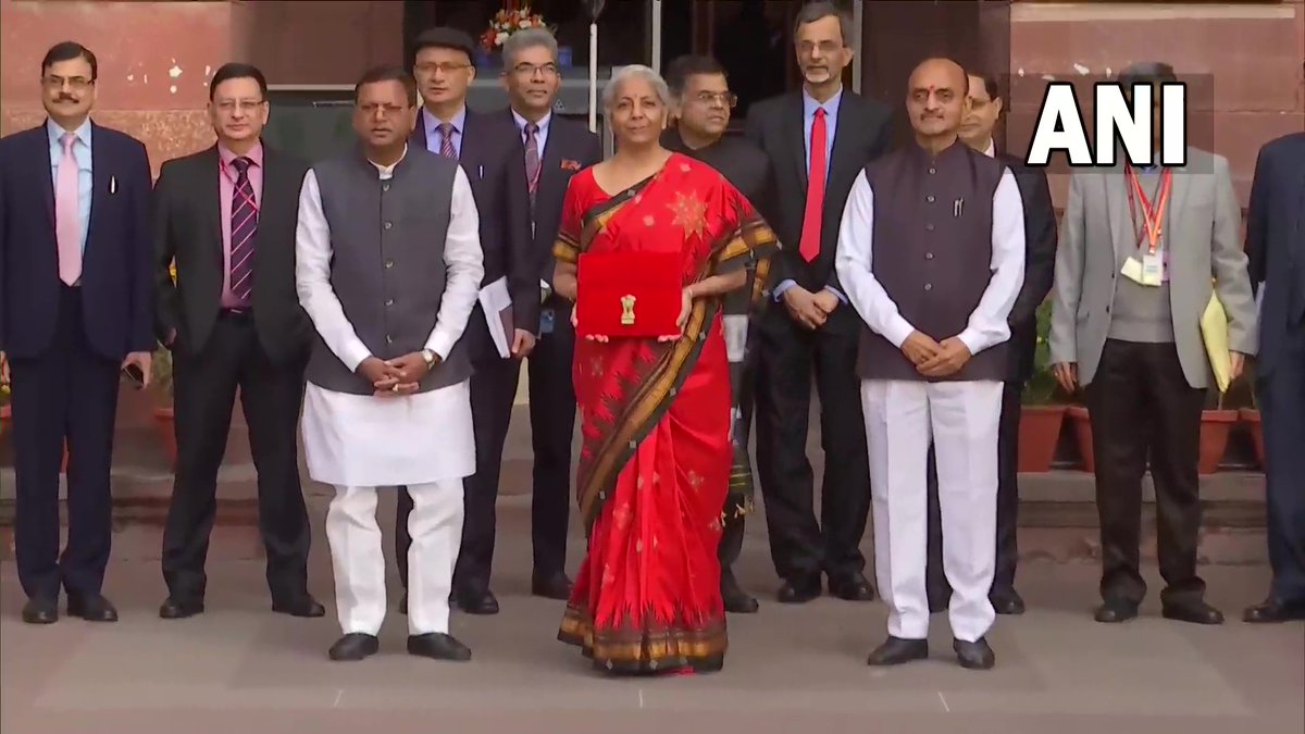 ANI's tweet photo. Delhi | Finance Minister Nirmala Sitharaman all set to present the Union Budget 2023 at 11am today

This is the BJP government's last full Budget before the 2024 general elections. https://t.co/m2NRMHW7Ut