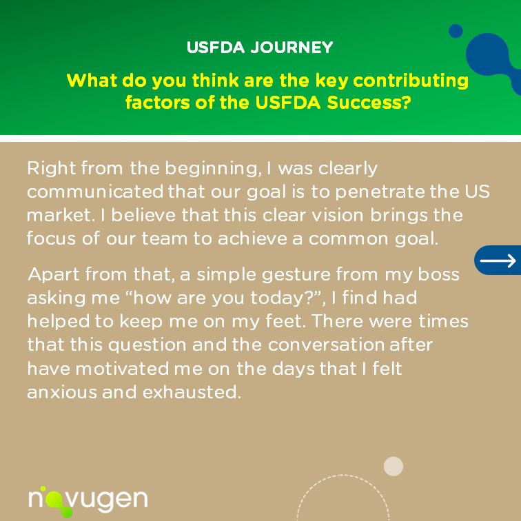 novugenpharma's tweet photo. “I believe that teamwork is key in many successes. During my USFDA Approval journey, I had first-hand experiences that have shown me the true value of teamwork in Novugen.”
Read more about Farah Amirah
#SuccessStory #USFDAJourney #Development #Future #Novugen https://t.co/A1R5OTpGgY