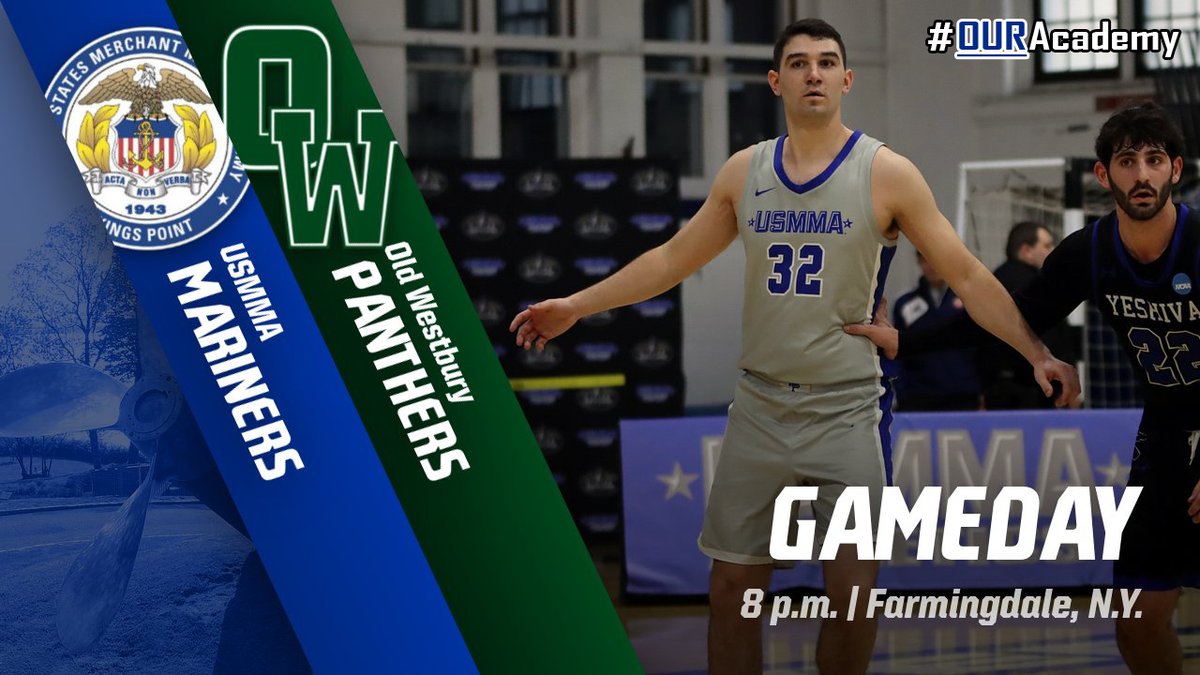 USMMA_Athletics's tweet photo. IT'S BASKETBALL GAMEDAY!! @usmma_mbb hits to road to take on Old Westbury tonight in a #SkylineMBB contest played at Farmingdale State College!! Live links to follow along will be posted here closer to tip.. Let's Go Mariners!! #d3hoops #OURAcademy #BeUnstopable https://t.co/OCGWaNAIIY