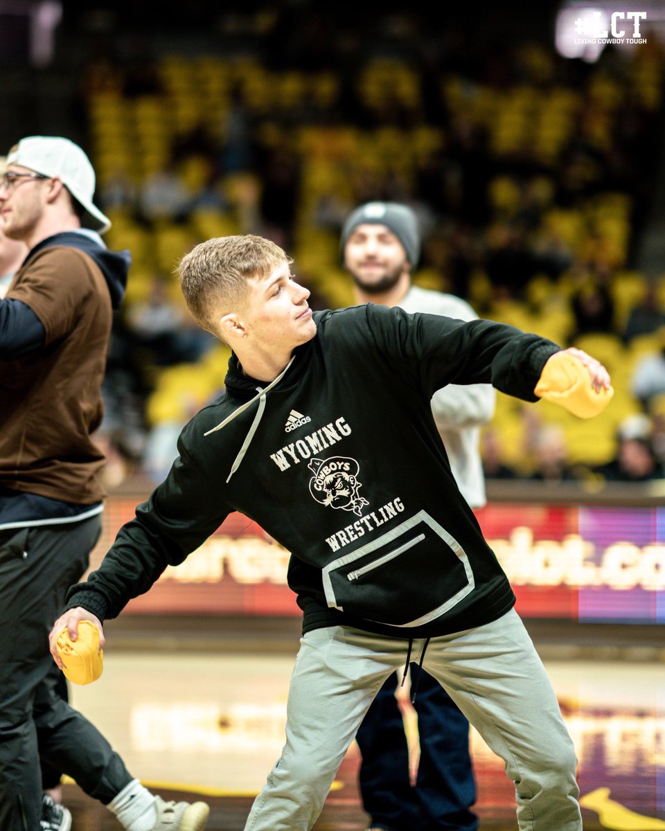 Wyoming Cowboy Wrestling (@wyowrestle) on Twitter photo Flashing the arms with the t-shirt toss for <a href="/wyo_mbb/">Wyoming Cowboy Basketball</a> 👀
See you Saturday in the UniWyo for the final 2️⃣ home meets of the season! #LCT Flashing the arms with the t-shirt toss for <a href="/wyo_mbb/">Wyoming Cowboy Basketball</a> 👀
See you Saturday in the UniWyo for the final 2️⃣ home meets of the season! #LCT