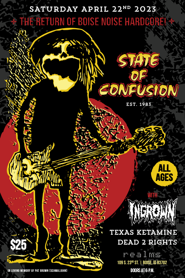 6_3millionacres's tweet photo. Twitter ain't lighting up for SOC, but we appreciate the small number of you who stop by. Here are the posters for the upcoming SOC shows in Boise April 21st & 22nd at cool venues with cool bands! #punk #hardcore #punkrock #punkshows #Boise https://t.co/tcvDCD1vdA