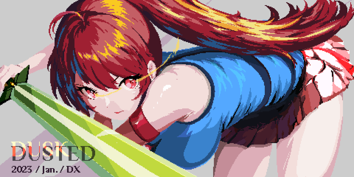 New Poster (Dusted Dusk). #pixelart  #IndieGameDev  #indiegames #aseprite #ドット絵