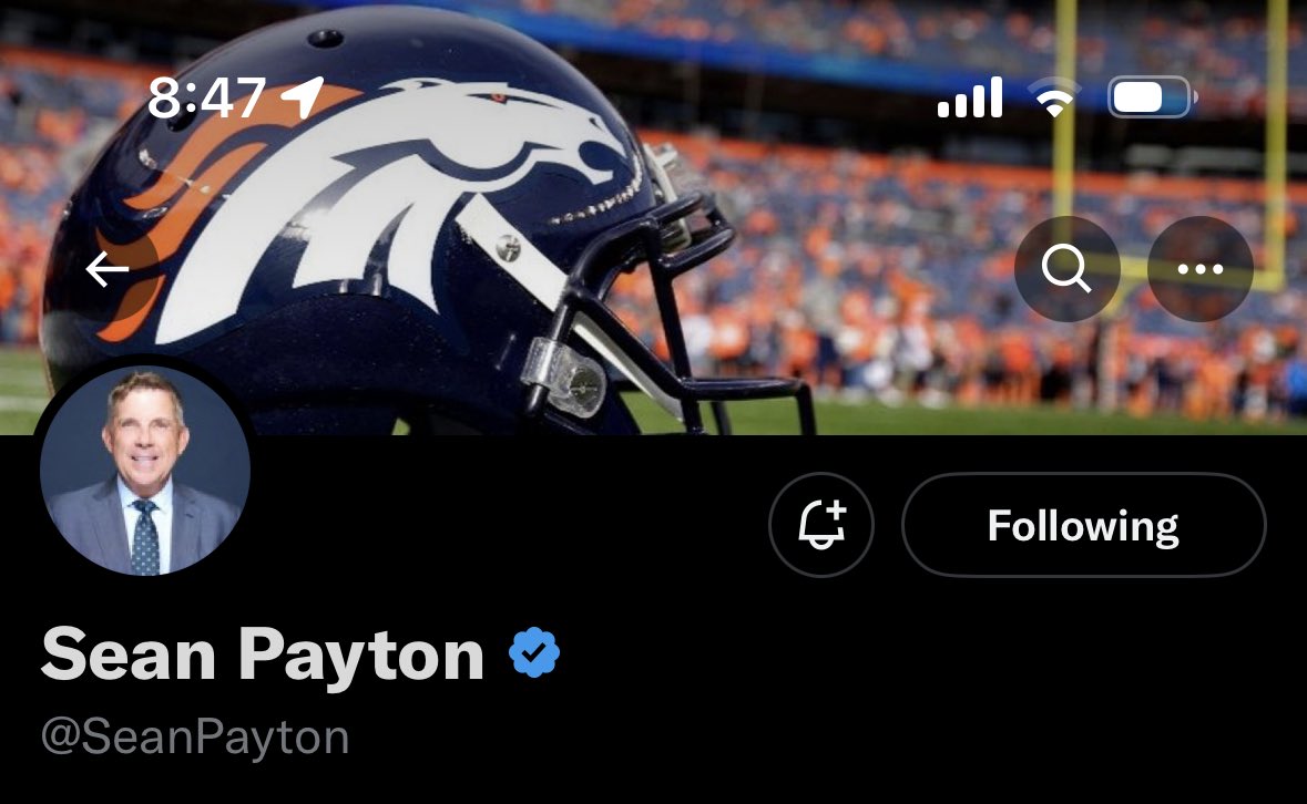 ZacStevens's tweet photo. Sean Payton already updated his social media, fully embracing the Broncos. https://t.co/ToWOcz3vnD
