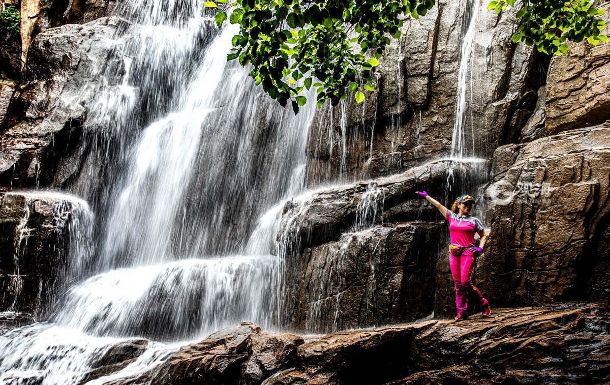Beijiushui scenic spot in Laoshan, Qingdao, after the rain.