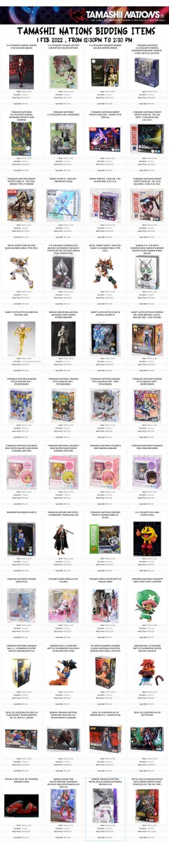 gundammy's tweet photo. ✨✨Tamashiii Nations Items auction start at 12:30 pm - 2:00 pm Today 🙋🙋 - https://t.co/udtYo04Hjp https://t.co/KWdD6CaUiY