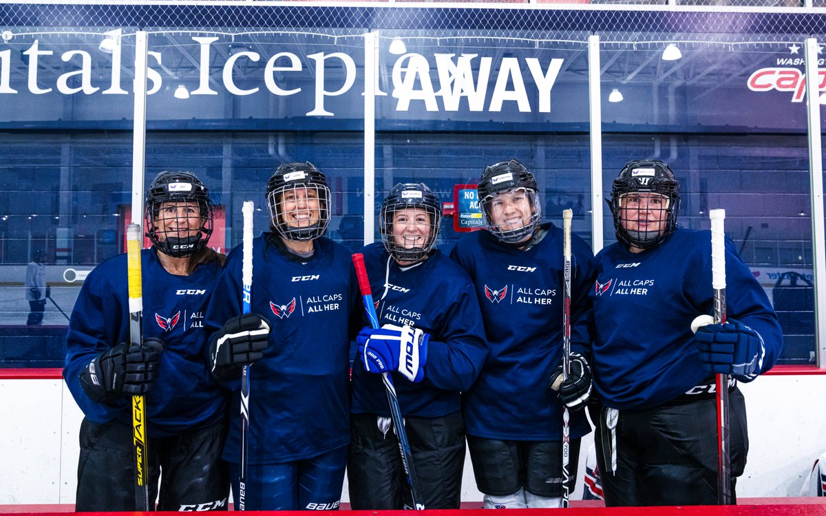 Capitals's tweet photo. We love to see the faces of hockey’s future‼️ 

Today, we celebrate National Girls &amp; Women in Sports Day. #NGWSD 

https://t.co/mIc1VtdwYl https://t.co/YSvjatj5xC