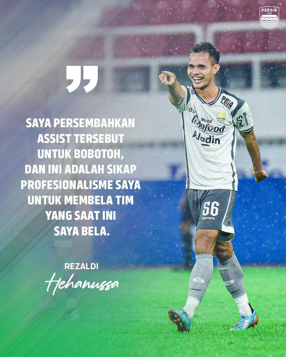 persib's tweet photo. Rezaldi Hehanussa tentang assist pertama untuk rumahnya yang baru 🔵

#PERSIB https://t.co/A6TG5P1mGa