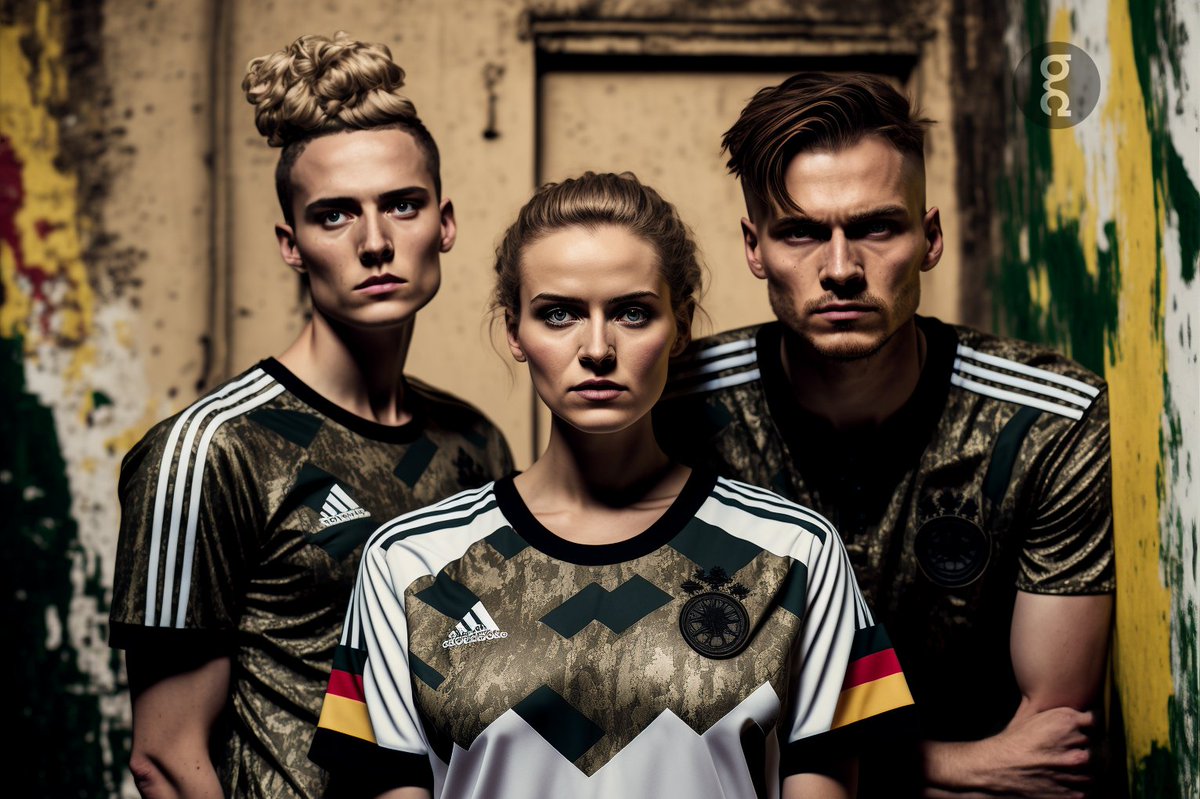 webpanic's tweet image. Estuve probando durante unas semanas #midjourney y luego de ver las imágenes generadas por rupertgraphic, pensé en probar unos prompts para generar concepts de ideas que hace tiempo quiero desarrollar. Arranco con #Alemania #FootballAI #midjourneyAi #Aigenerated