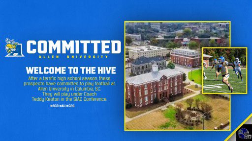 jthorn318's tweet photo. Extremely Blessed To Say I Have Received an Offer From Allen University 🙌🏾, and with that being said I will also be COMMITTING!  #allenuniversityfootball @OpelikaRecruits @erik_speakman @auyellowjackets @footballopelika #stingem https://t.co/eXMLeUWdRS