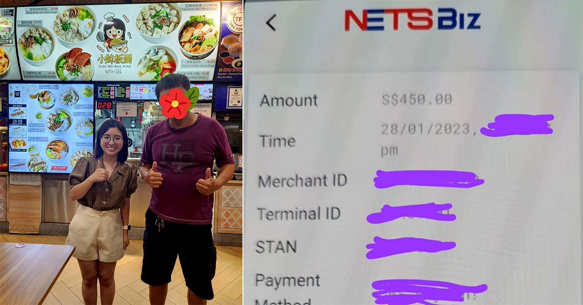MothershipSG's tweet photo. Xiao Mei Ban Mian refunds customer who overpaid S$445.50 via cashless payment for noodles https://t.co/G2AWkug1Fj https://t.co/fcOhgWjW1y