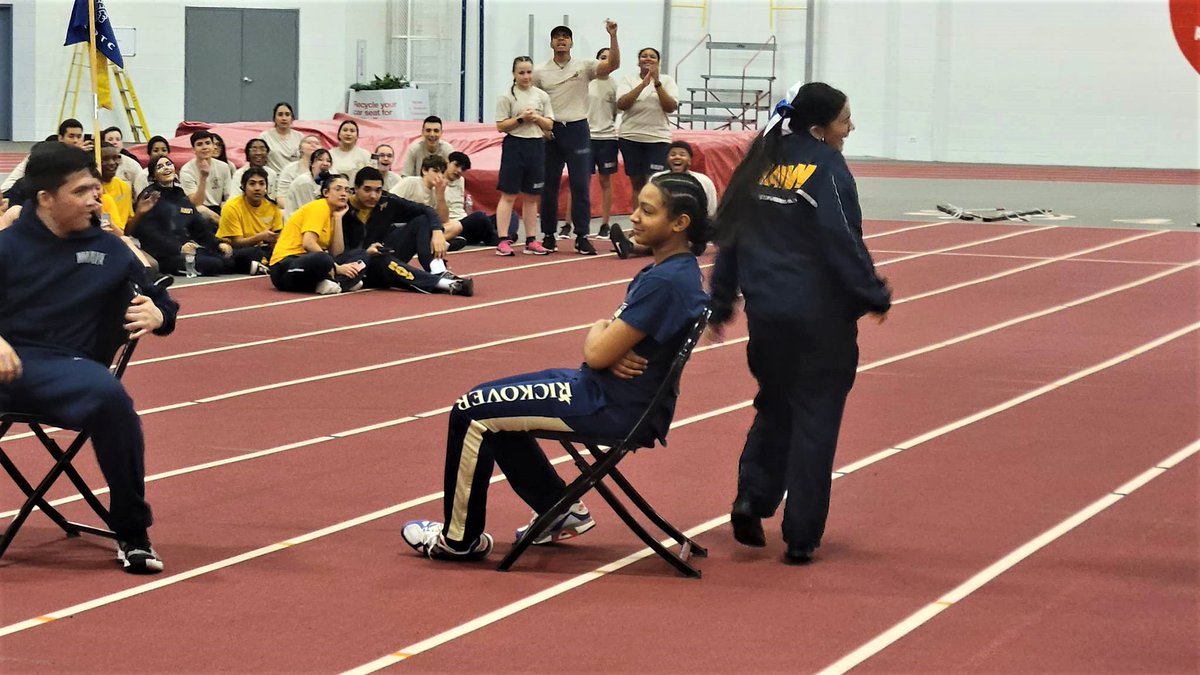 RickoverNavalHS's tweet photo. Our PT Team rocked at the Proviso West PT Competition! Not only did the team finish first overall, we also placed in such fun categories as glider, sit-ups, musical chairs, basketball and volleyball! @JrotcCps #PTTeam https://t.co/BTFSDkmiNo
