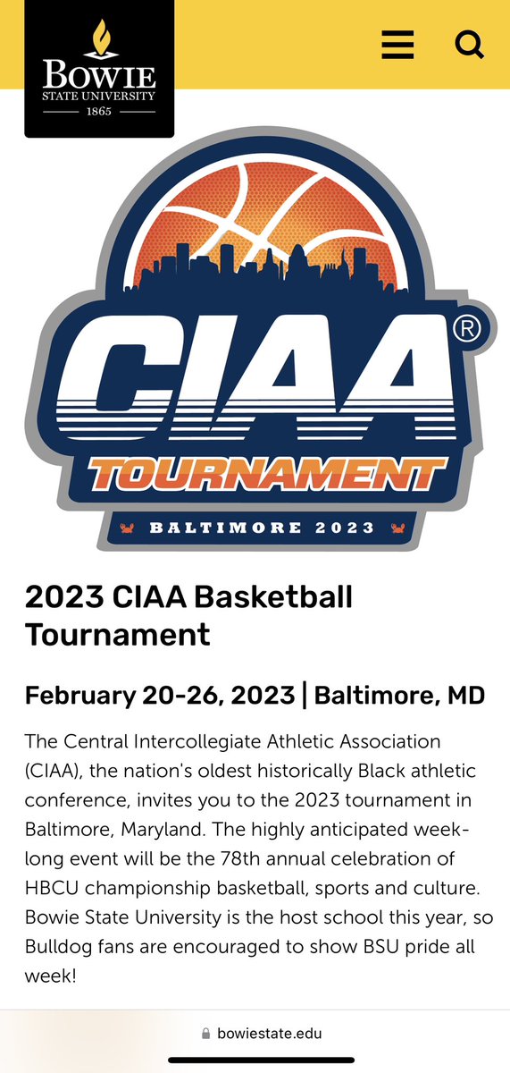 Calling ALL Bowie State University Alumni to Baltimore for the 2023 CIAA!
#BSU4LIFE

bowiestate.edu/alumni/univers…