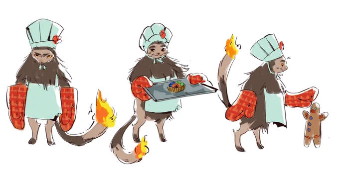 they're an apprentice for the muffin man and their specialty is fruit tarts #pussinboots 