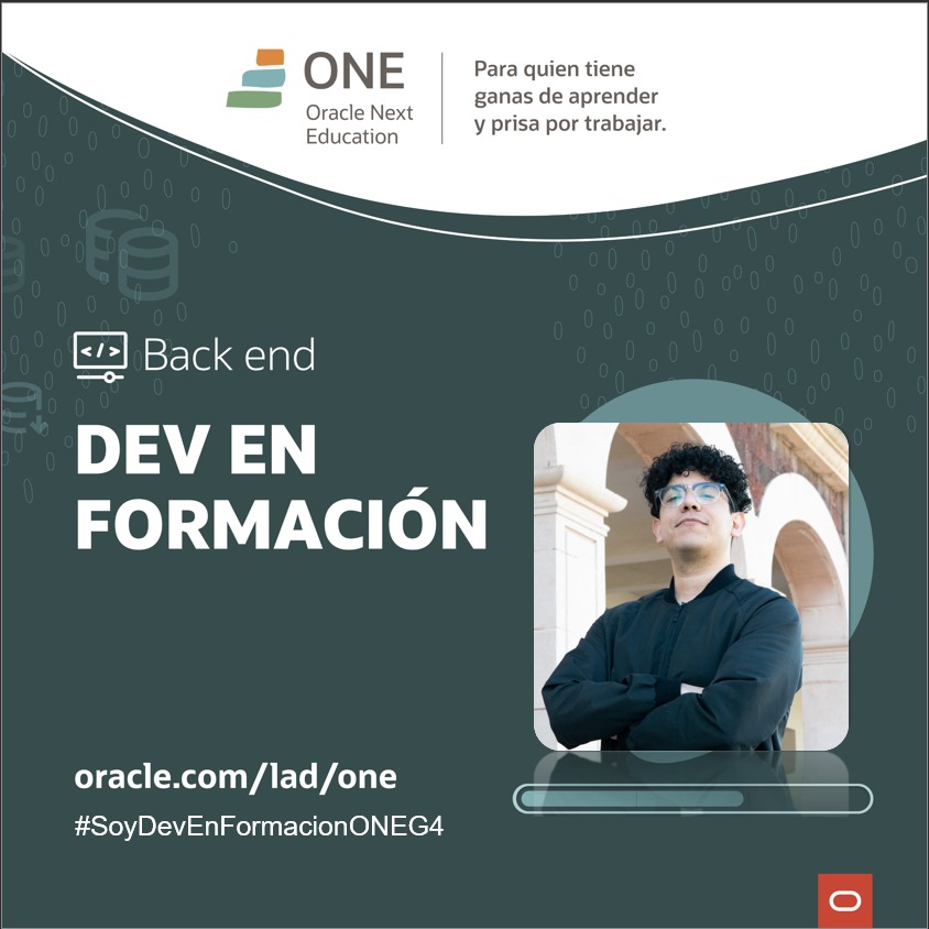 CSIPro_Dev's tweet image. Felicitamos a Mariel Cota y Enrique Cordova por seguir fortaleciendo sus conocimientos en desarrollo de software con el programa de ONE Oracle Next Education impartido por ORACLE.

#unison #software #STEM #Oracle #backend #frontend #SoyDevEnFormacionONEG4 #AluraLatam