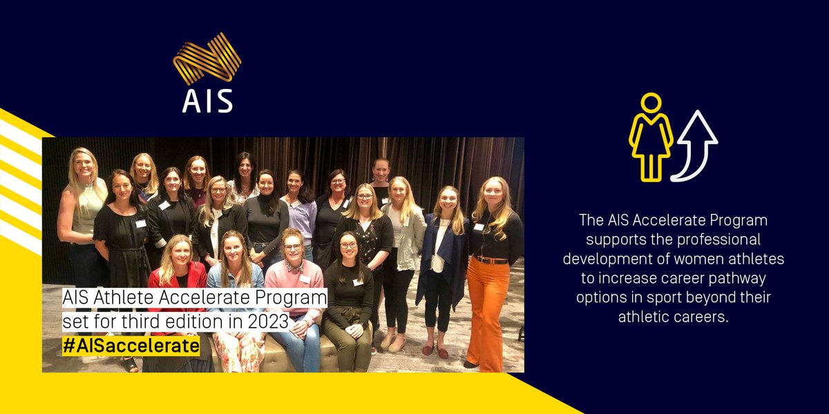 theAIS's tweet photo. #AISaccelerate | If you're a retired women athlete, who is keen to pursue career options in sport, you need to put this on your to-do list!
👉#theAIS Athlete Accelerate Program
https://t.co/Sq7kk5ylN6
🗓️ Expressions of interest close February 19. https://t.co/YxZE5WCnQi