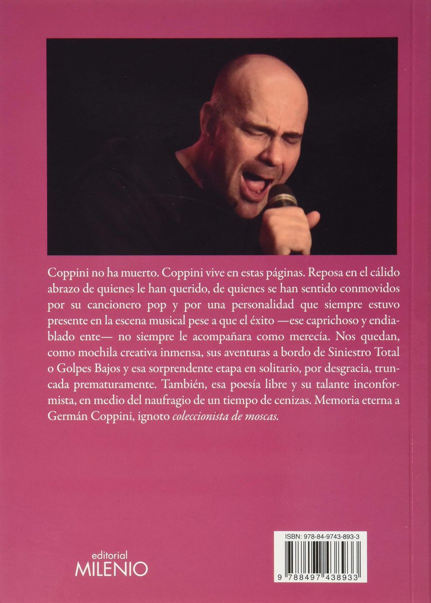 MukiRecordsPE's tweet photo. Libro "Germán Coppini. Colecciono Moscas" de Antonio Marín Albalate. 99 soles. 226 páginas.

En stock. Pídelo por whatsapp 970 860 550 ó 999 123 453. https://t.co/iTvb9RfwEw