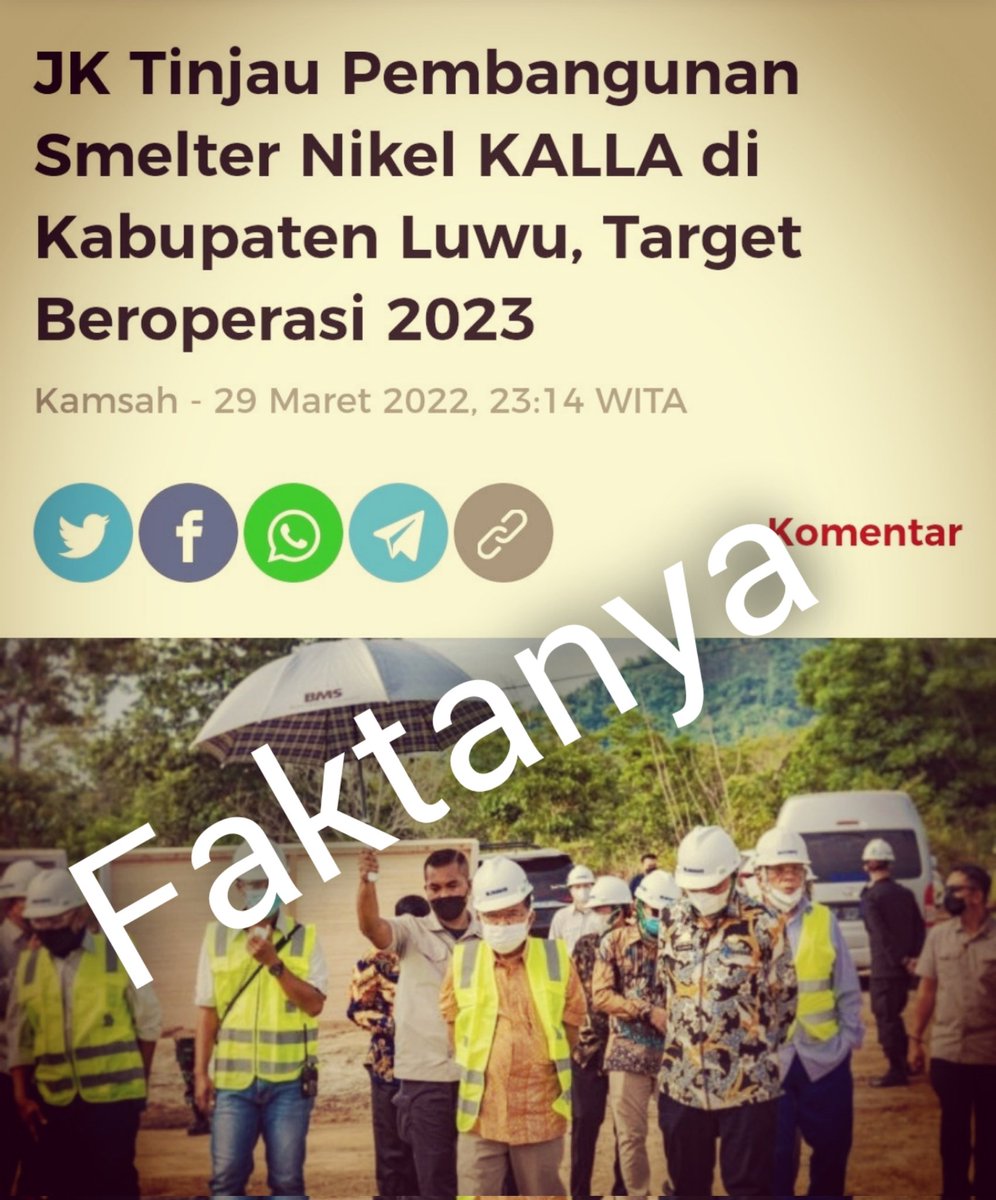 Cobak klean cek Smelter Nikel Kalla Group yg bakal beroperasi taon inih siapa founder dan pemiliknya?..
Chinak Chaplin.....