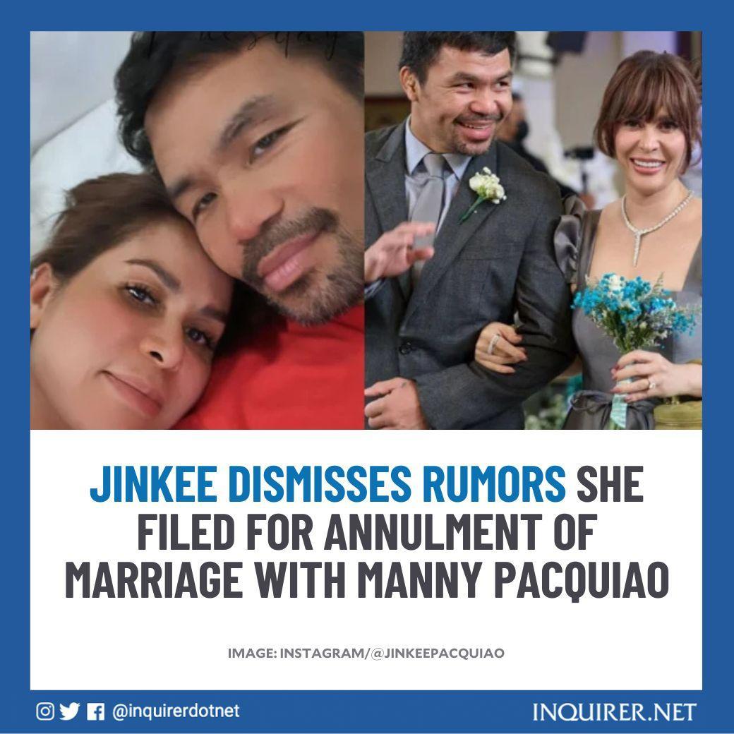 inquirerdotnet's tweet photo. Jinkee Pacquiao belied rumors that her marriage with Filipino boxing icon Manny Pacquiao is on the rocks by showing a recent photo of them being cozy with each other.

READ: https://t.co/PbsHdfN0zl https://t.co/xrEavYy5bm