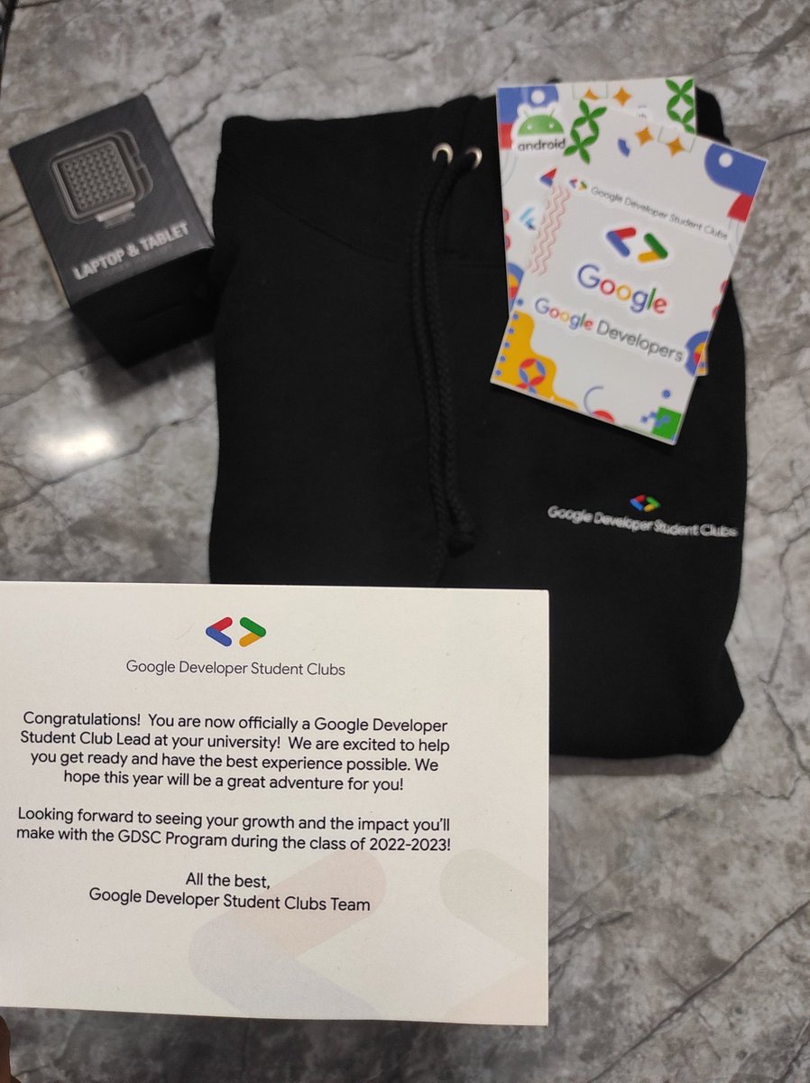 mansijasoria's tweet image. GDSC LEAD Onboarding Swag kit! 
#googledeveloperstudentclubs 
@Google @gdscpce @googledevs