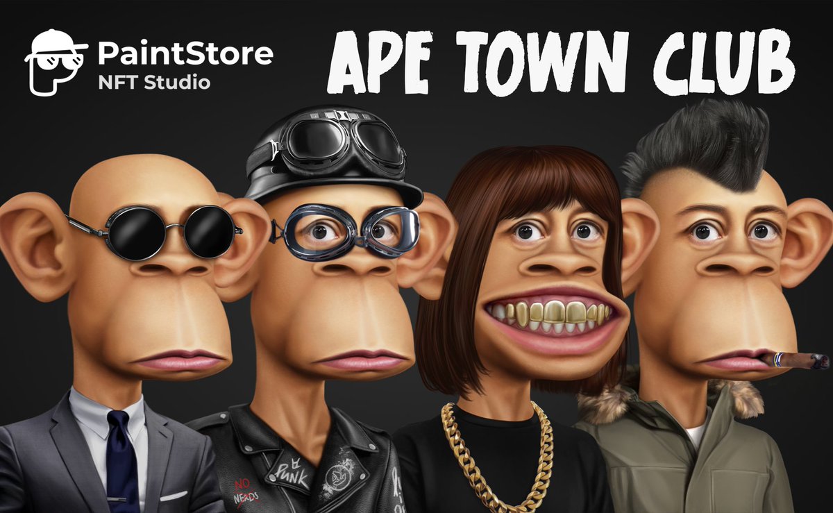🥳3 ApeTown NFTs GIVEAWAY.
✅Like + RT
🏆Random winners

⬇️MINT LINK⬇️ PRICE 0.02 ETH
paintstore.io/apetown/
👆👆👆👆👆👆👆👆
-------------------------------
BTC ETH ADA DOT NEAR AVAX ALGO XRP XLM ASW UNI BNB LINK QNT SOL FIL HAI UFI MATIC TRX ATOM LUNA XTZ BNB BSC XCAD ZIL