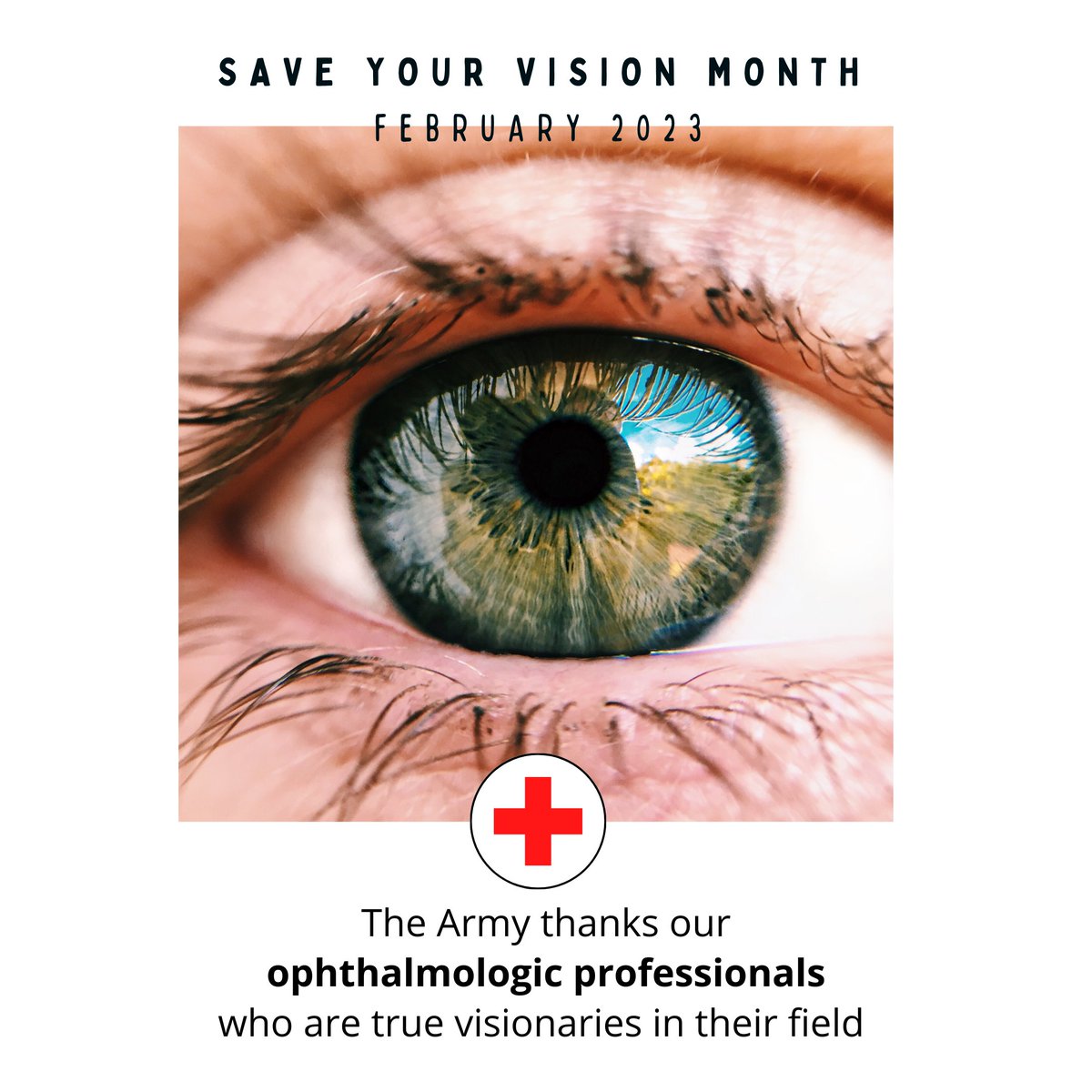 Looking forward to Save Your Vision Month? If you would like to learn how you can join our dedicated group of #visionaries, text BMC7 to 462769 to speak with a healthcare career counselor in your area. #eyehealtheducation @usarec  @goarmymed  | @AOAConnect  @ucd_eyecenter
