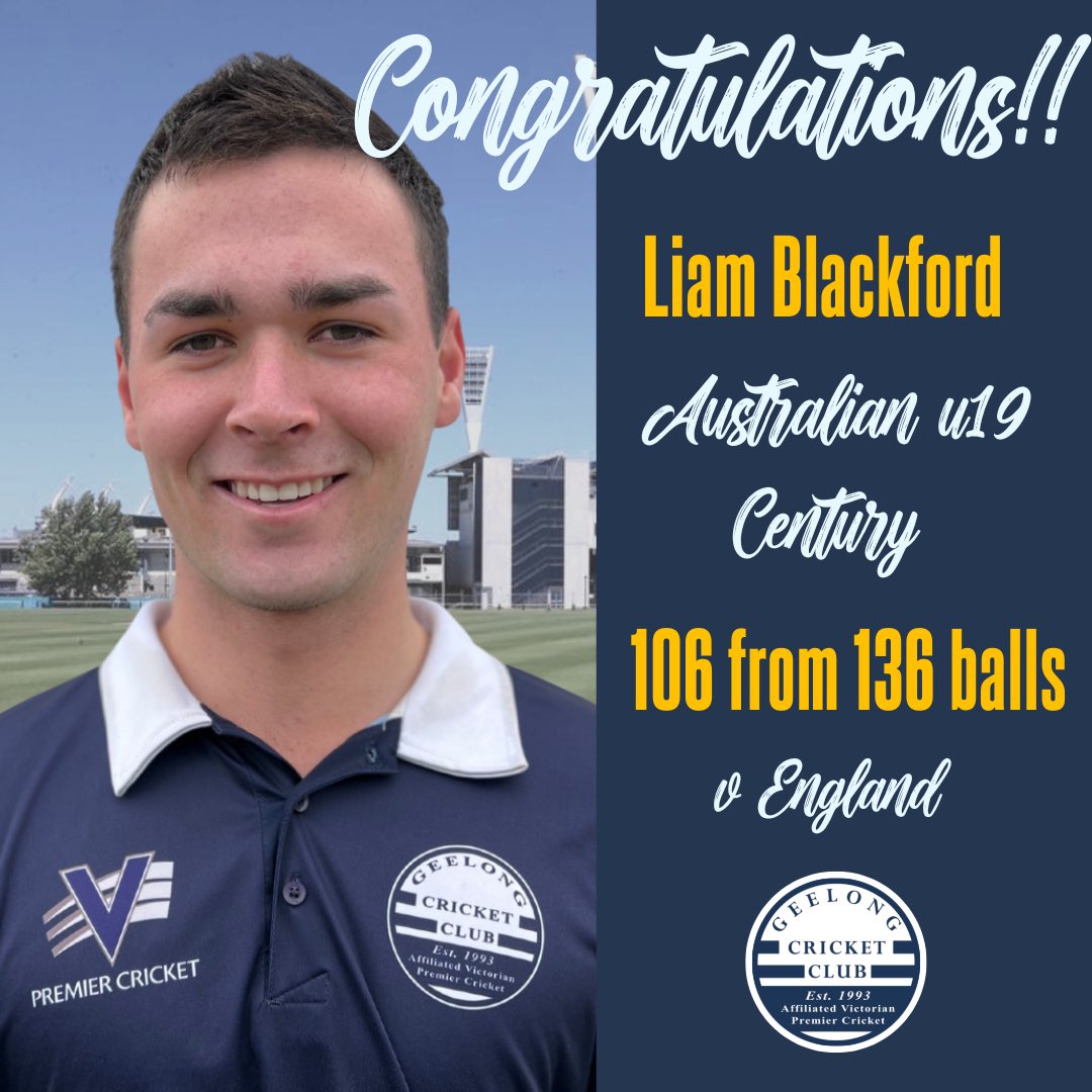 Wonderful batting by GCC’s rising star Liam Blackford in the u19 International Series! 👏👏🏏