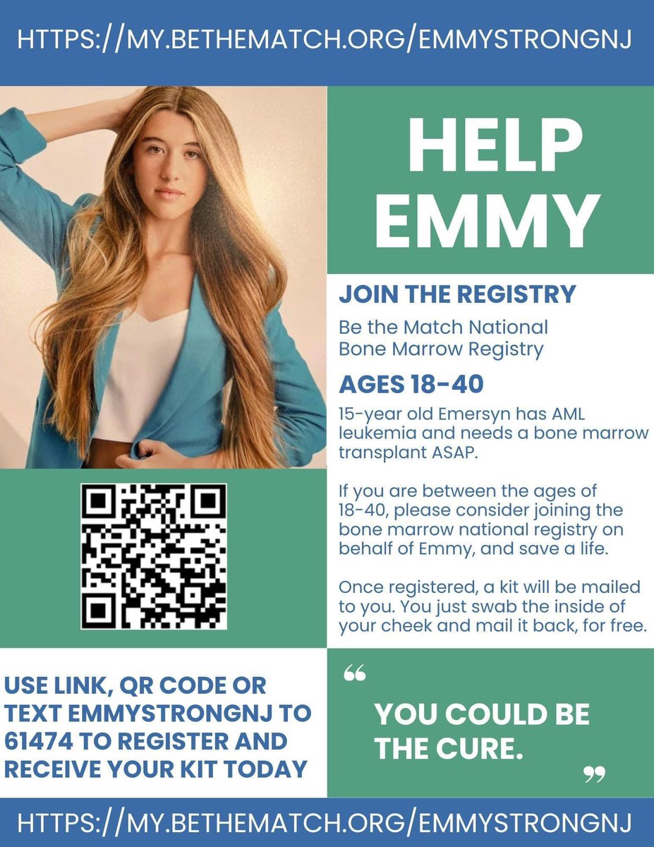 Hey y’all, our Walker EP, Steve Robin needs our help. His 15 year old niece Emmy has Leukemia and is in need of a bone marrow transplant. Putting this out on the wire in case any of us can help!!! Have you registered?