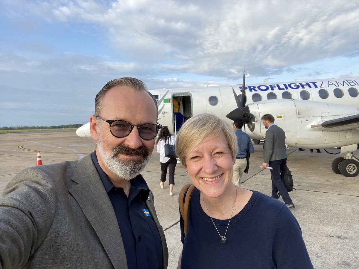 SweAmbZam's tweet photo. So happy that the ❤️ of my life decided to join me in Lusaka! Welcome to 🇿🇲 @HallenborgMia! 

This morning we’re off for Solwezi. First time for me in NW province. Excited! 👍🏼👏 https://t.co/IlZtTt9rS3