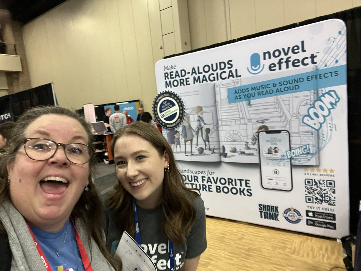 This Reading Specialist loved all of the great ideas @Novel_Effect gave for read aloud. How have I never hooked my novel effect up to a hidden speaker? #fun #rundontwalk Don’t miss out! Visit booth 280 at #TCEA23