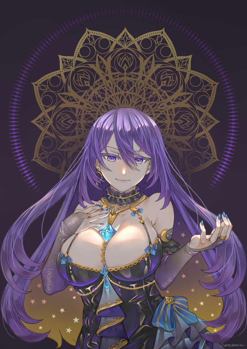 Sarasenia92's tweet photo. The majestic Moon Goddess with big...heart, yes heart, so please look at her respectfully 👀

#HoshinovArt https://t.co/KzA0JbjR5p
