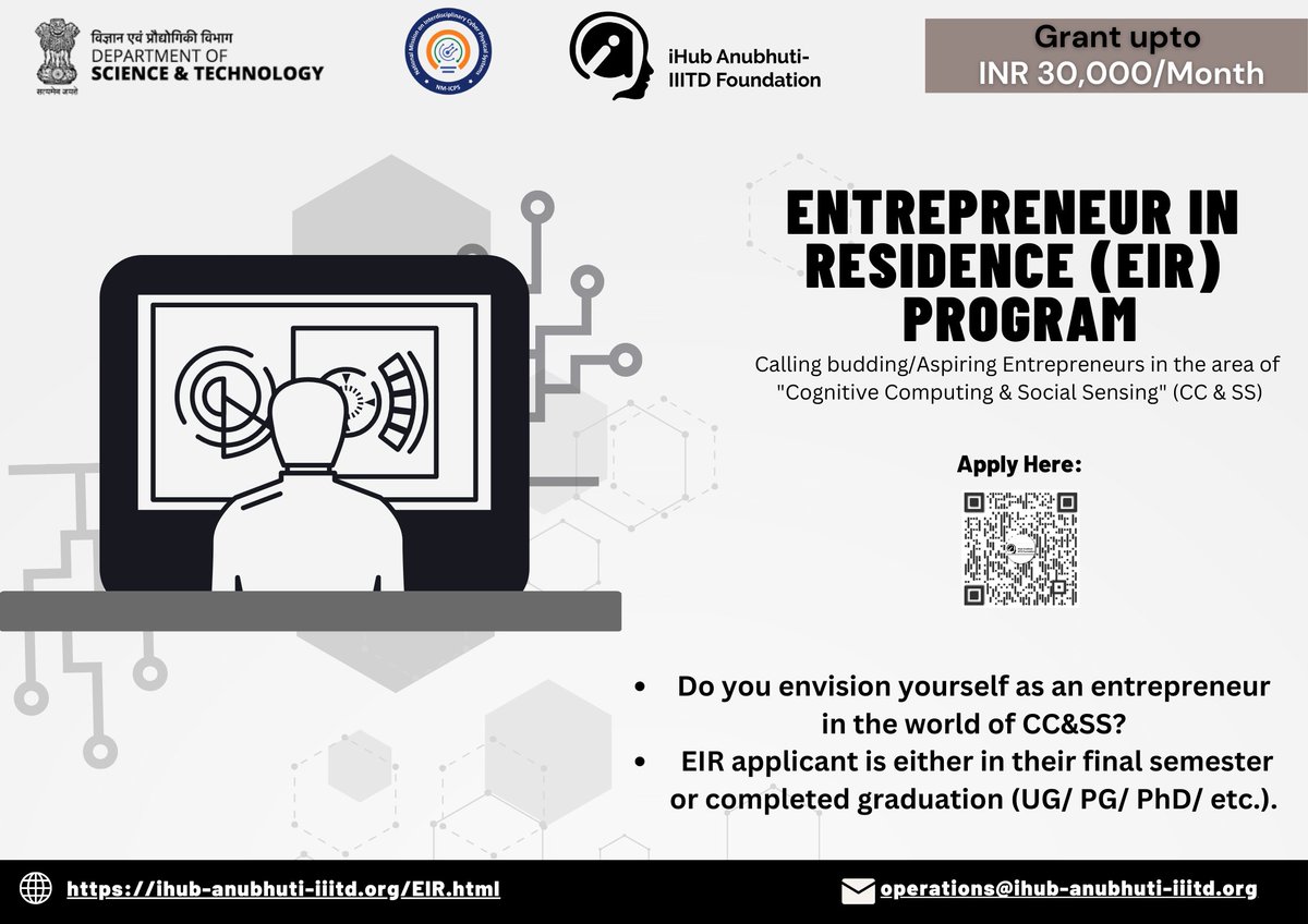 Ihubanubhuti's tweet image. (Entrepreneur in Residence) EIR  Program!
we encourage all the eligible candidates to apply today. Don&apos;t miss out on this amazing opportunity to achieve your goals. 
Visit ihubanubhuti.accubate.app/ext/form/721/1… to apply now. 

 #EIRProgram #Entrepreneur