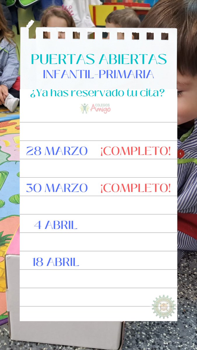 epla_godella's tweet photo. ¿Ya has reservado tu cita para asistir a nuestras Jornadas de Puertas Abiertas?

😜Si quieres conocer nuestro cole o sabes de algún amigo o familiar que lo necesite, anímale a visitar nuestra web

¡No tardes! Las plazas ya se están completando.

https://t.co/Xm8FhyOdvq https://t.co/duqpfQwCth