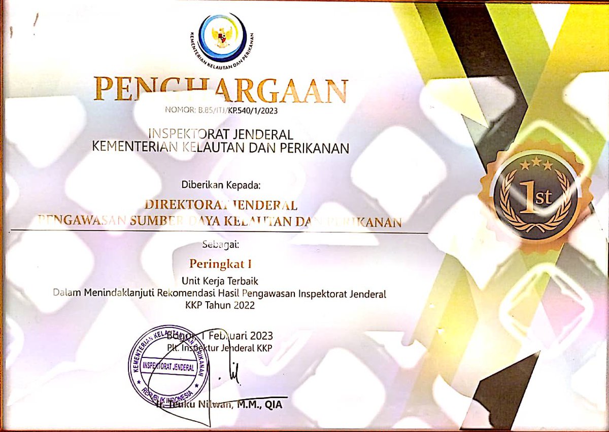 3. Peringkat I Menindaklanjuti Rekomendasi Hasil Pengawasan Itjen