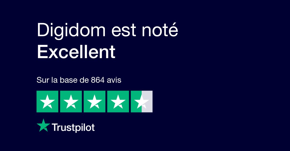 Nous sommes désormais notés 4.4 par nos clients sur Trustpilot ! trustpilot.com/review/digidom…