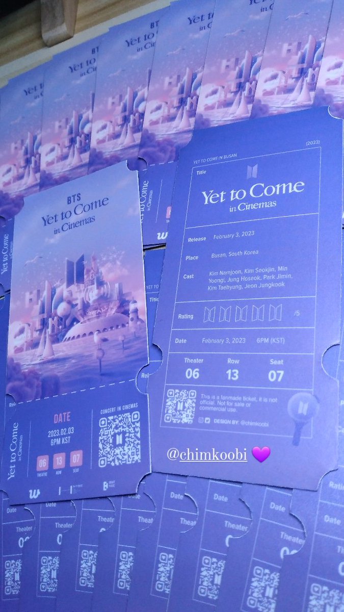 cocoborahae's tweet photo. ๐ฏ #hapimailcoco ึถึธึขย
BTS #YetToComeInCinemas TICKETS๐
by: @chimkoobi ^^
thank you so muchyyy @userjjkth ganda ng quality ๐ญโจ and sa freebies tysm ๐ค #userjjkthproofs https://t.co/ky0coeoZSm
