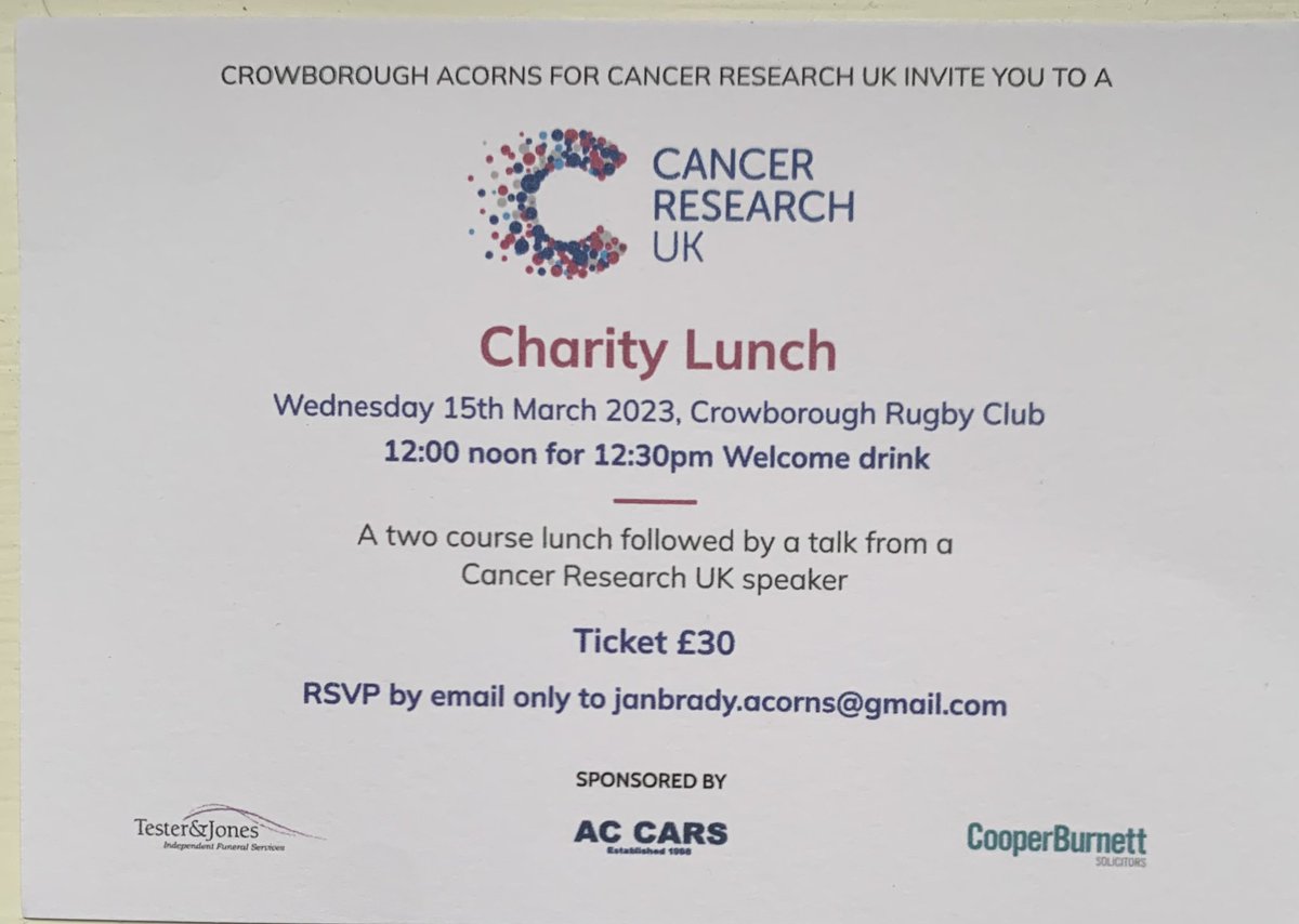 Thank you <a href="/ThackeraysRest/">Thackerays Restaurant</a> for providing a wonderful raffle prize for our Charity Lunch 15th March <a href="/crowsrugby/">Crowborough RFC</a> #Crowborough #TunbridgeWells