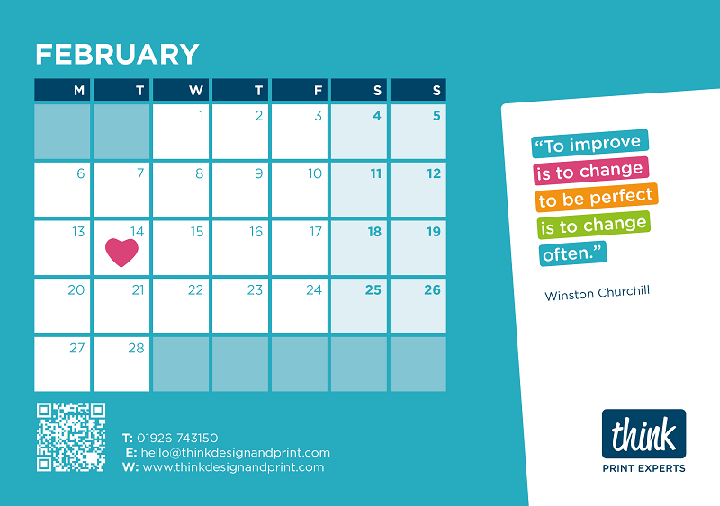 thinkdp's tweet image. Can you believe we're in February already? 
Let's all  aim to take on our Churchill's quote on the February page of our 2023 calendar. 
#think_dp #think_print_experts #inspirational_quotes
#printing_warwickshire #worcester_printing #coventryprinters #stratford_printing