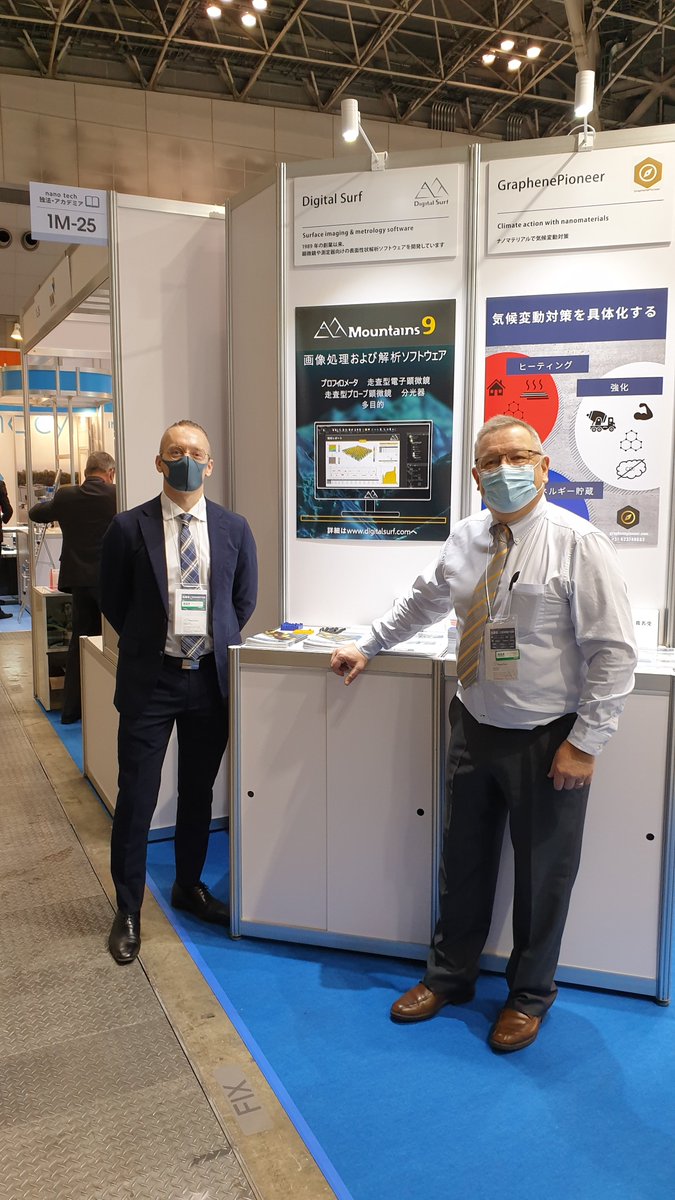 _DigitalSurf's tweet photo. Day #1 of Nano Tech 2023 starting at full force!
Damien & Arnaud are @ the EU-Japan Center to tell you all about what our software solutions can do for you! Pop over to booth #1M-25😉
#Microscopy #SEM #Profilometry #SPM #Spectroscopy #surfaceanalysis #MountainsSoftware #tradeshow https://t.co/ZHizO778cL