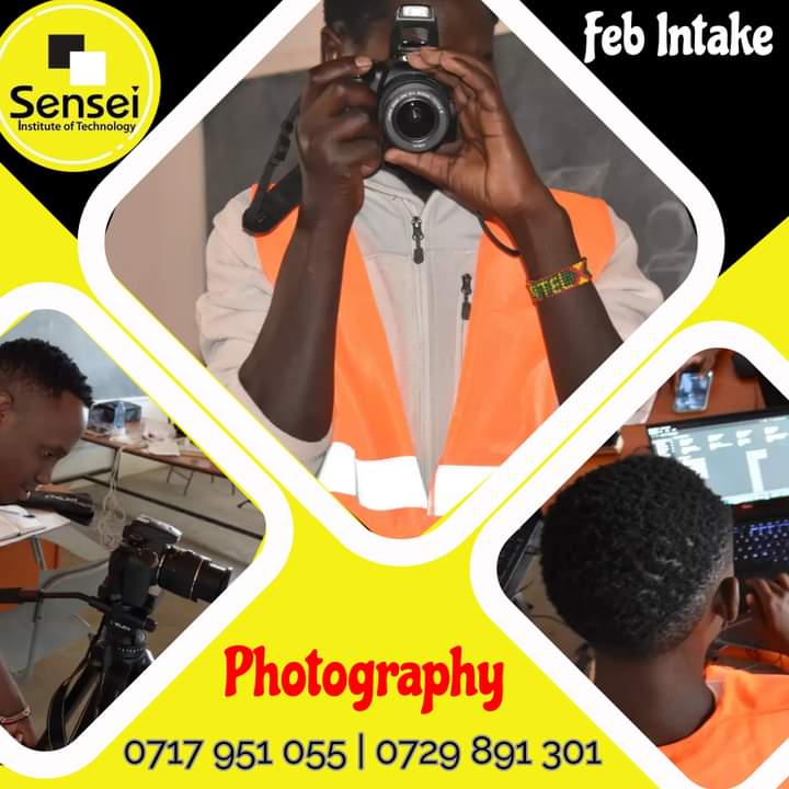 Real Skills, Practical Skills Only. Get the Best of our Photography Course at Sensei College
#photography 
#kuinukaniskills
#careers 
#februaryintake  

0717 951 055 |  0729 891 301
senseitechnology.co.ke