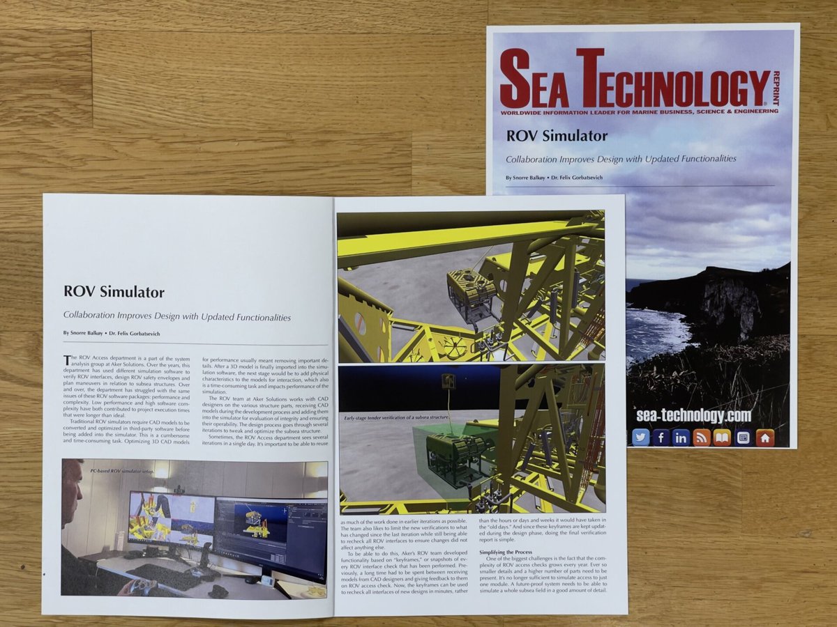 palebluexr's tweet photo. The 2022 December issue of @SeaTechnology featured @felixgorba, CEO of PaleBlue, and Snorre Balkøy, Discipline Lead for ROV & 3D Studies at @akersolutions, discussing the challenges of #rovsimulation software.
Read More at:
https://t.co/aaWnQOB7o9 https://t.co/saoSPA800A