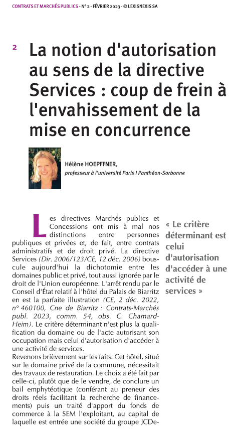 Contrats et Marchés publics (@revuecmp) on Twitter photo 📝Repère de février : "La notion d'autorisation au sens de la directive Services : coup de frein à l'envahissement de la mise en concurrence", 
par @hoepffner4, professeur <a href="/SorbonneParis1/">Université Paris 1 Panthéon-Sorbonne</a> 🌊 🏨 📝Repère de février : "La notion d'autorisation au sens de la directive Services : coup de frein à l'envahissement de la mise en concurrence", 
par @hoepffner4, professeur <a href="/SorbonneParis1/">Université Paris 1 Panthéon-Sorbonne</a> 🌊 🏨